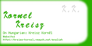 kornel kreisz business card
